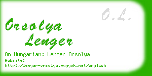 orsolya lenger business card